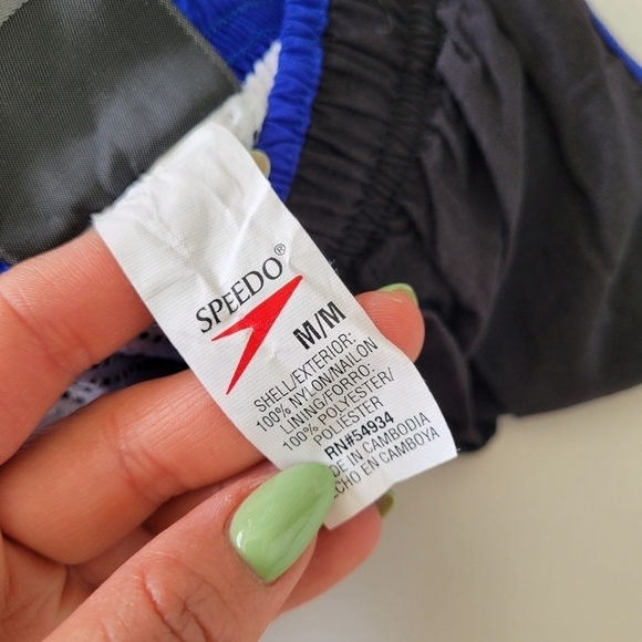 Vintage Speedo Swimming Trunks Black Size Mens Medium Swim Nautical - Picture 4 of 13